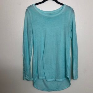 Boho inspired light blue/teal long sleeve